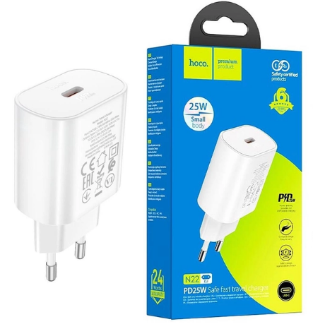 Зарядний пристрій N22 PD швидка зарядка 1Type-C 25w white