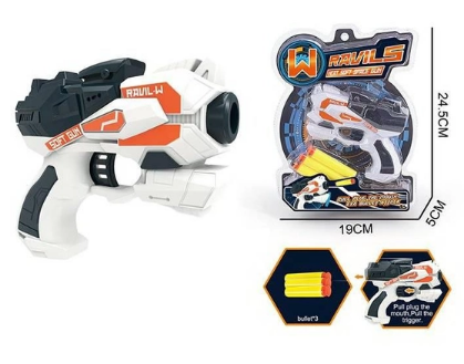 Бластер стріляє поролон. снарядами, 3 шт, на планшеті, 17×5×23,5см КІ