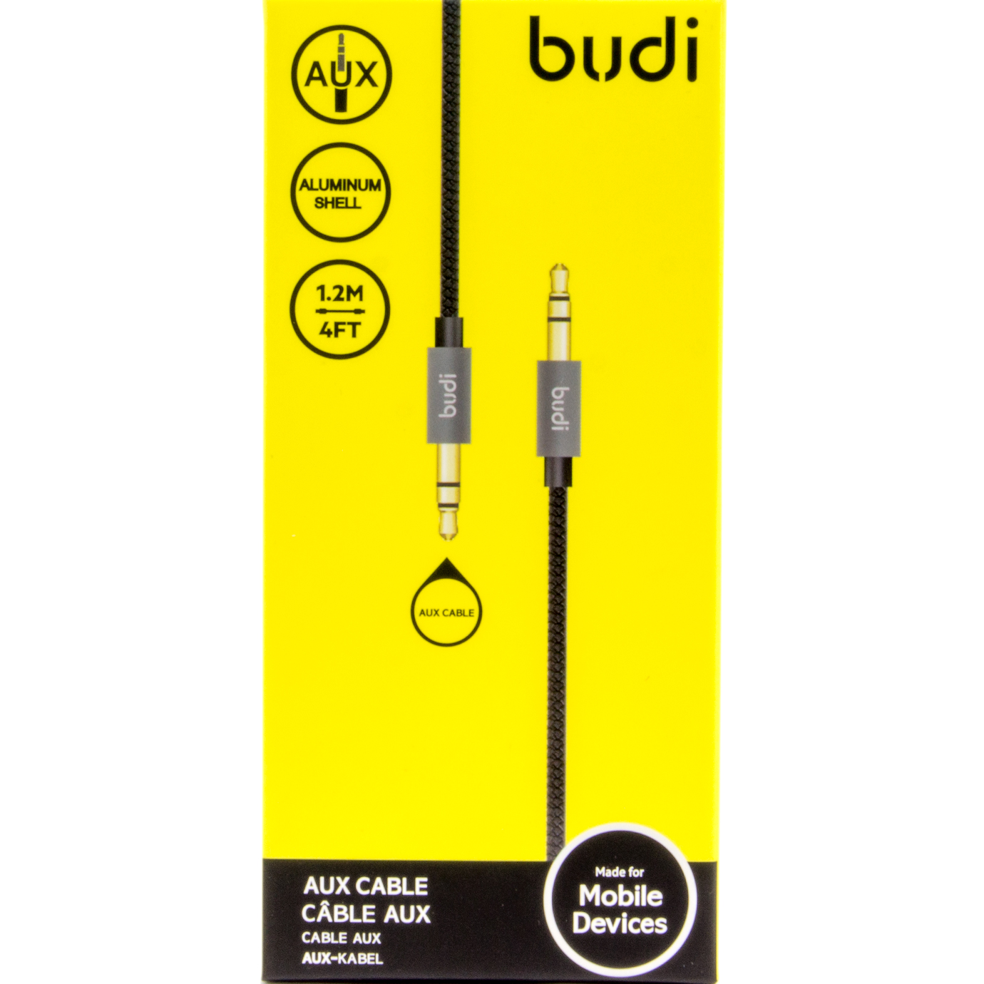 Кабель jack 3.5мм > jack 3.5мм Budi black