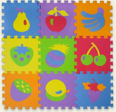 Пазли фомові, 9 деталі, в плівці, 30×30см КІ