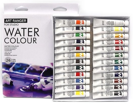 Акварель 24 кольори 12мл «Art ranger» пласт/уп