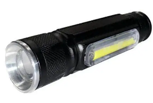 Ліхтар акум. металевий, USB, zoom, магніт, 4 режими +COB