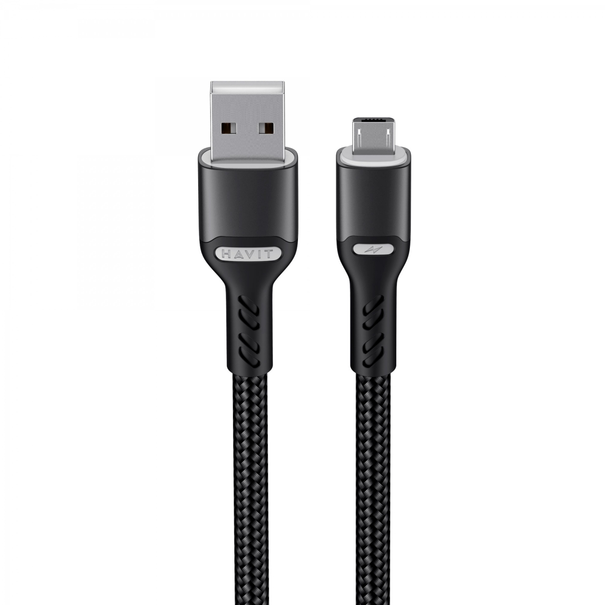Кабель USB > microUSB HV-CB6215 3A 1м black