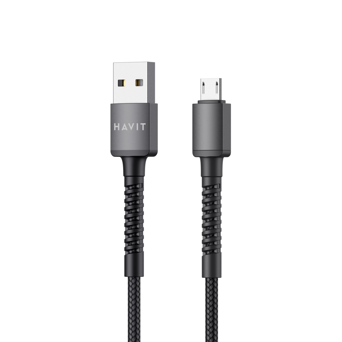 Кабель USB > microUSB HV-CB6195 2.1A 1м black