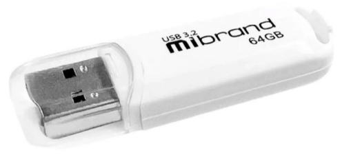 Флеш-пам`ять 64GB «Mibrand Gen1 Marten» USB3.2 white