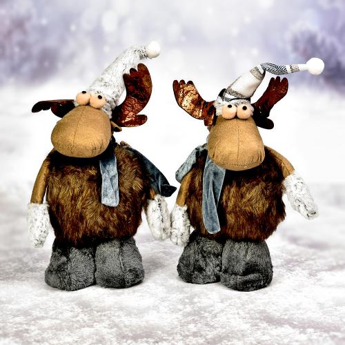 Фігурка новорічна «Happy Elk» 64см, телескопічні ноги
