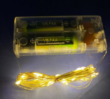 Гірлянда на бат-ці Роса 30LED теплий білий L-3м