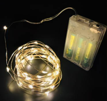 Гірлянда на бат-ці Роса 50LED білий теплий L-5м