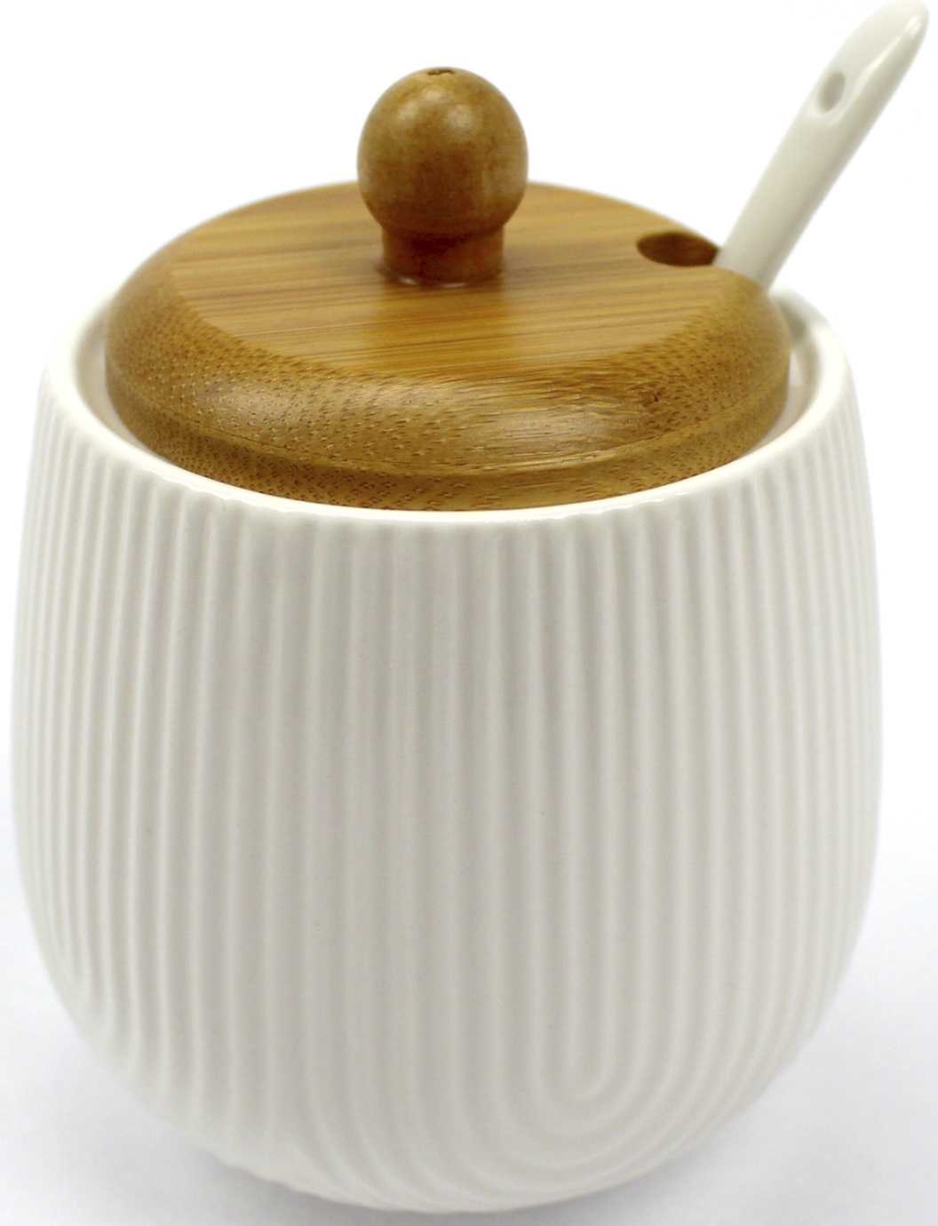 Банка для сипучих продуктів прод. керамічна «Naturel» 0,35л з ложкою