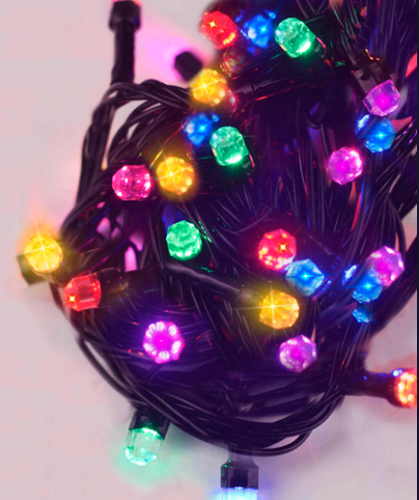 Гірлянда електрич. Рубін 300LED мульті, чорний провід L-20м