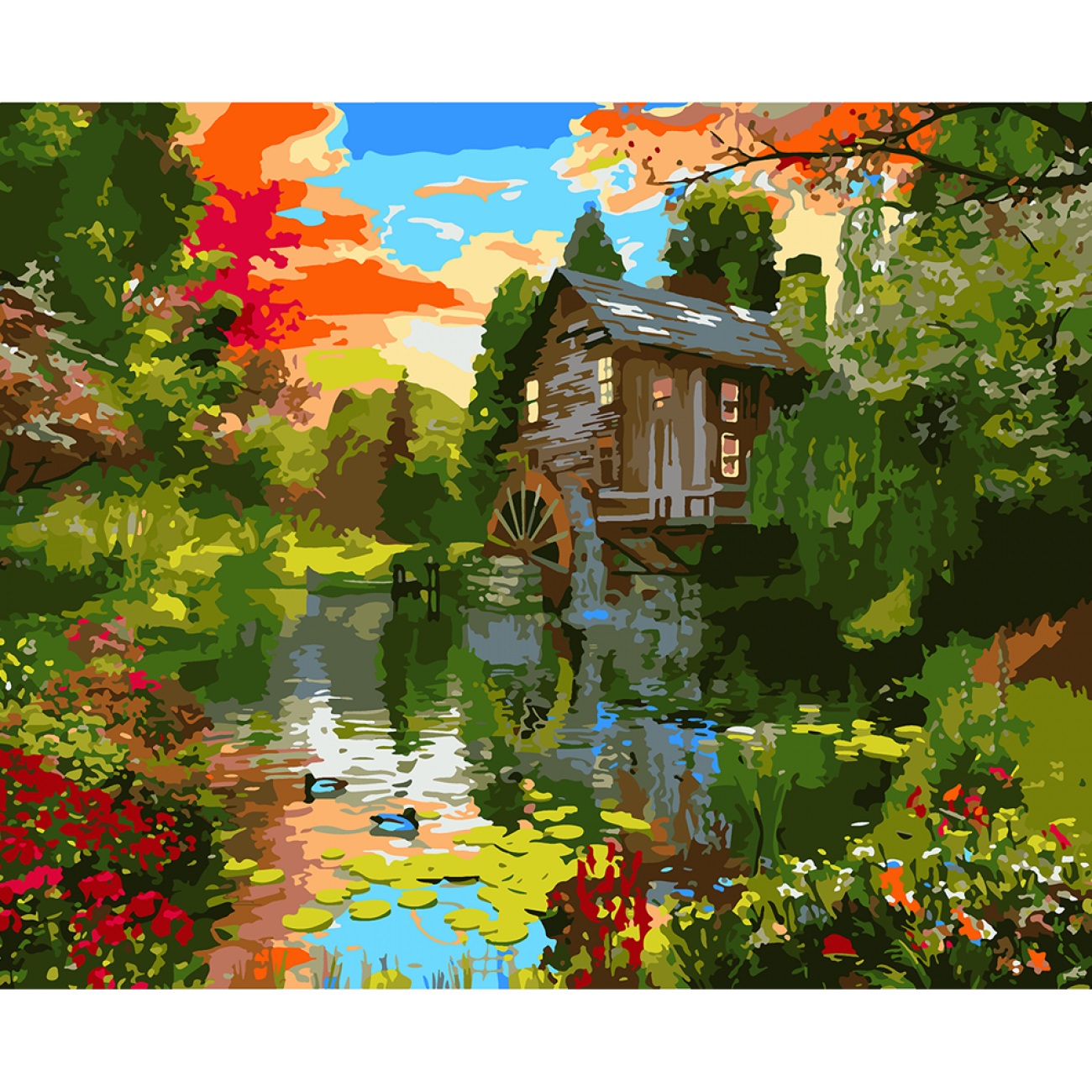 Картини по номерах «Водяний млин» 40×50см