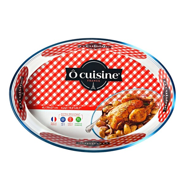 Форма для запікання «O Cuisine» 39×27см скло овальна