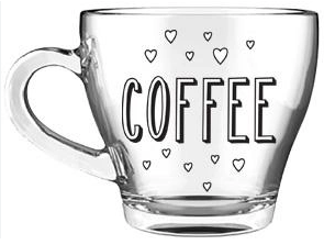 Чашка скло 230мл «Morocco»«Coffee»