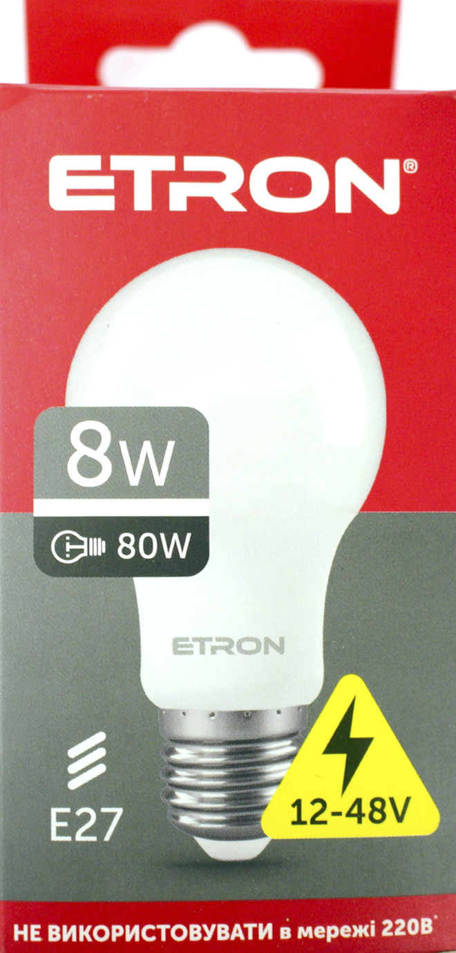 Лампа «Etron Light Power» LED 1-ELP-1250 8Вт 12-48V 4000K Е27