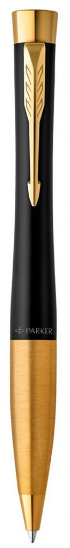 Ручка кулькова «Parker Urban Muted Black» позолочена