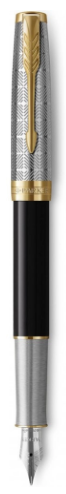Ручка чорна «Parker Sonnet 17 Metal & Black Lacque» позолочена