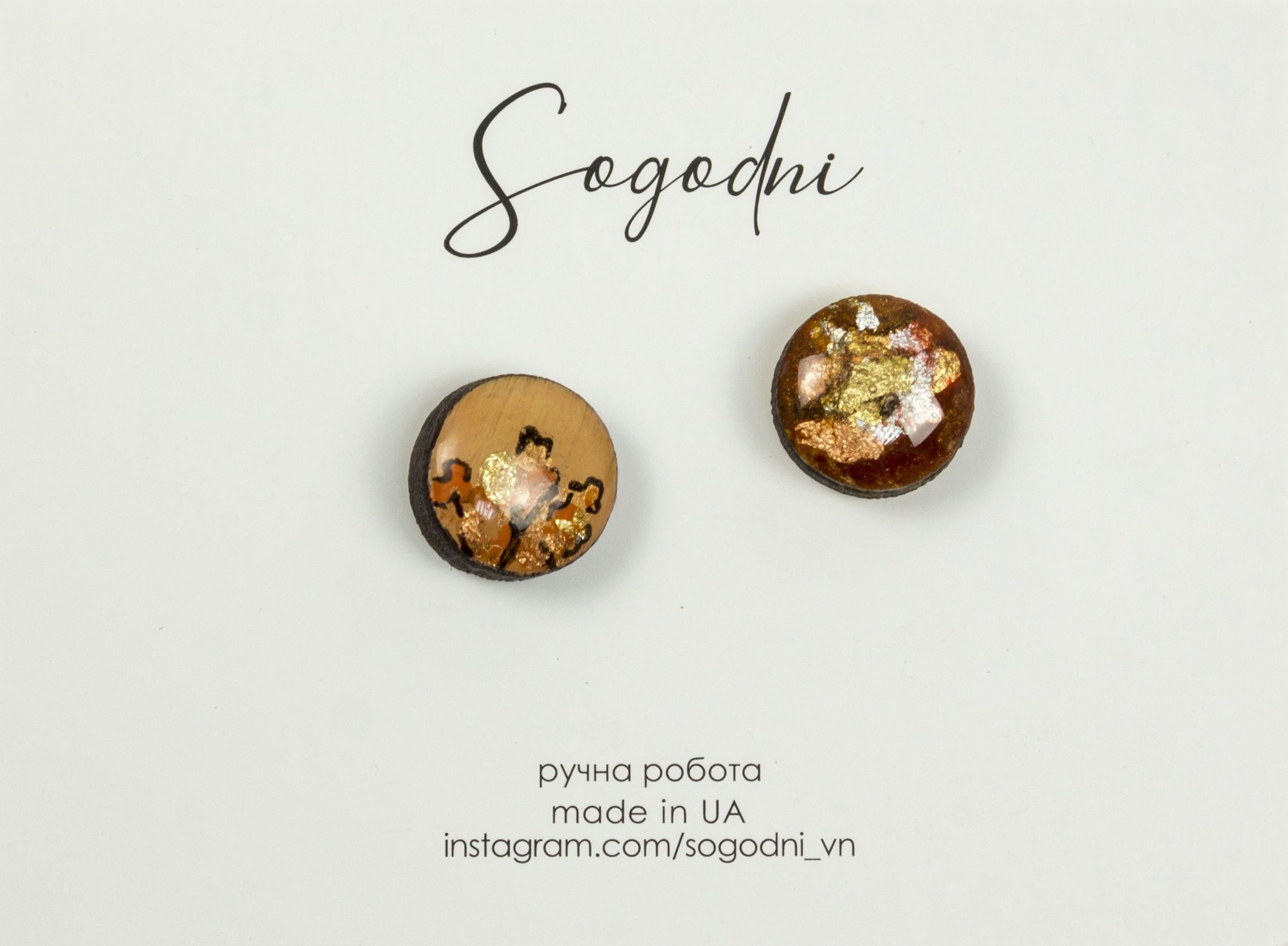 Сережки цвяшки «Sogodni» Gold M