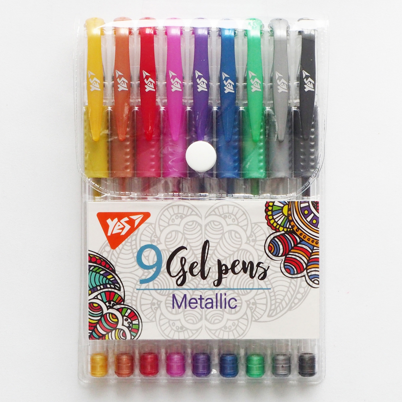 Набір ручок гелевих Metallic 9 шт