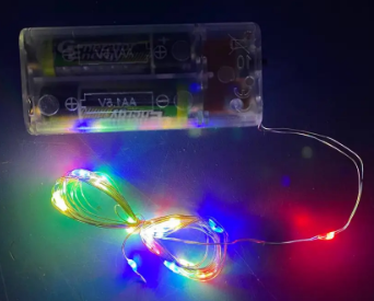 Гірлянда електрич. на бат-ці Роса 20LED мульті L-2м