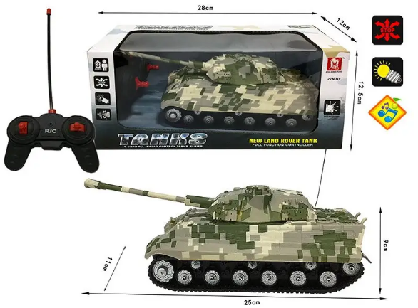 Танк RK світ., звук, на бат-ці, в коробці, 25×11,2×9см КІ