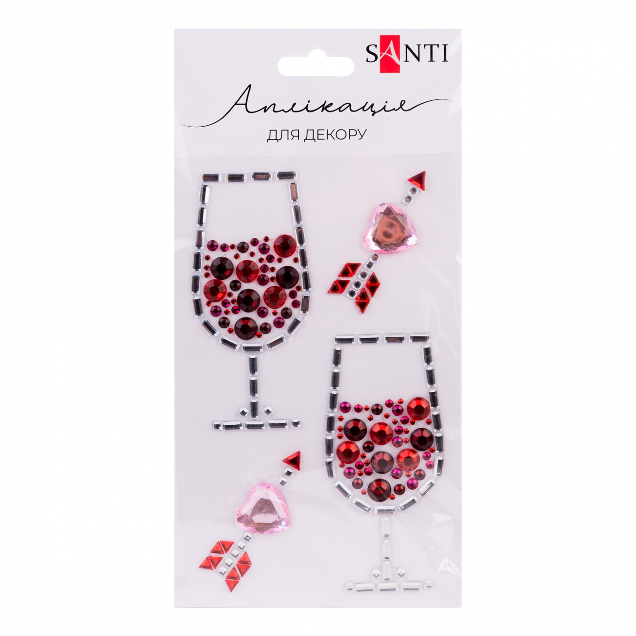 Аплікація зі стразів самоклейна Romantic 9,5×8см