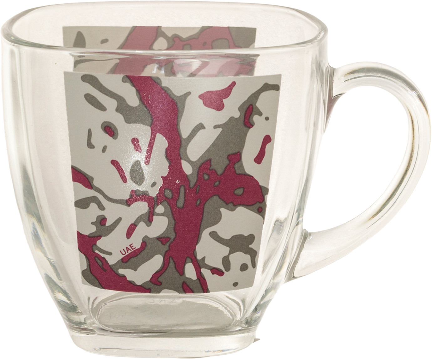 Чашка скло 220мл. «Luminarc. Carine Marble Pink Silver»