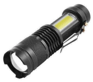 Ліхтар акум. металевий microUSB, zoom, 3 режими (1812C) -XPE+COB