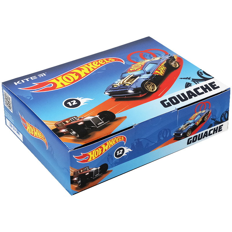 Гуаш 12 кольорів 20мл «Hot Wheels»