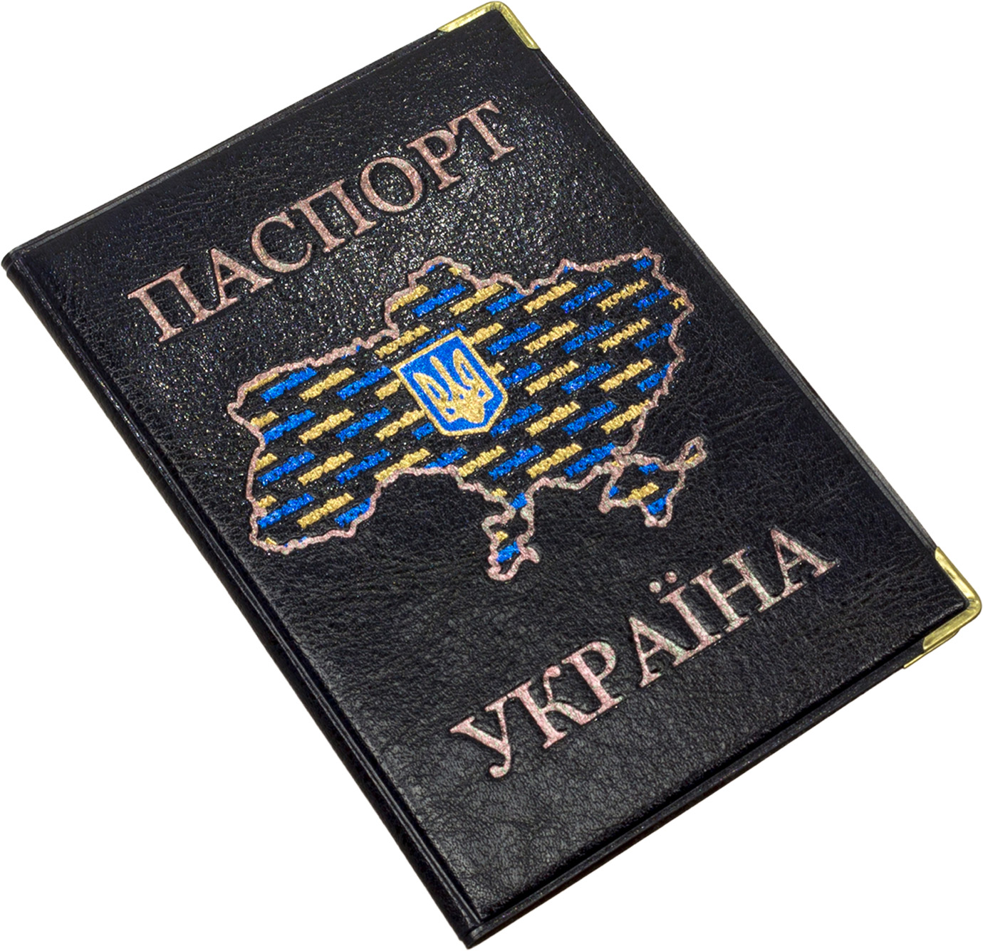 Обкладинка на Паспорт України «Карта»шкірзамінник