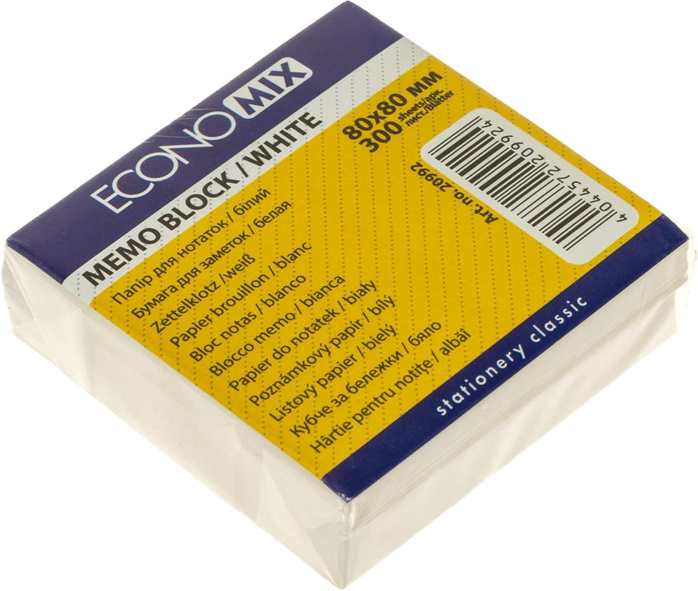 Блок/зам. нкл 80×80мм 300 аркушів білий