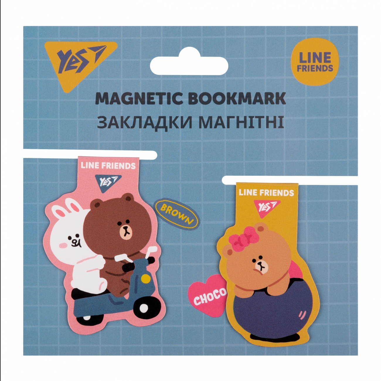 Закладка магнітна Line Friends 2 шт