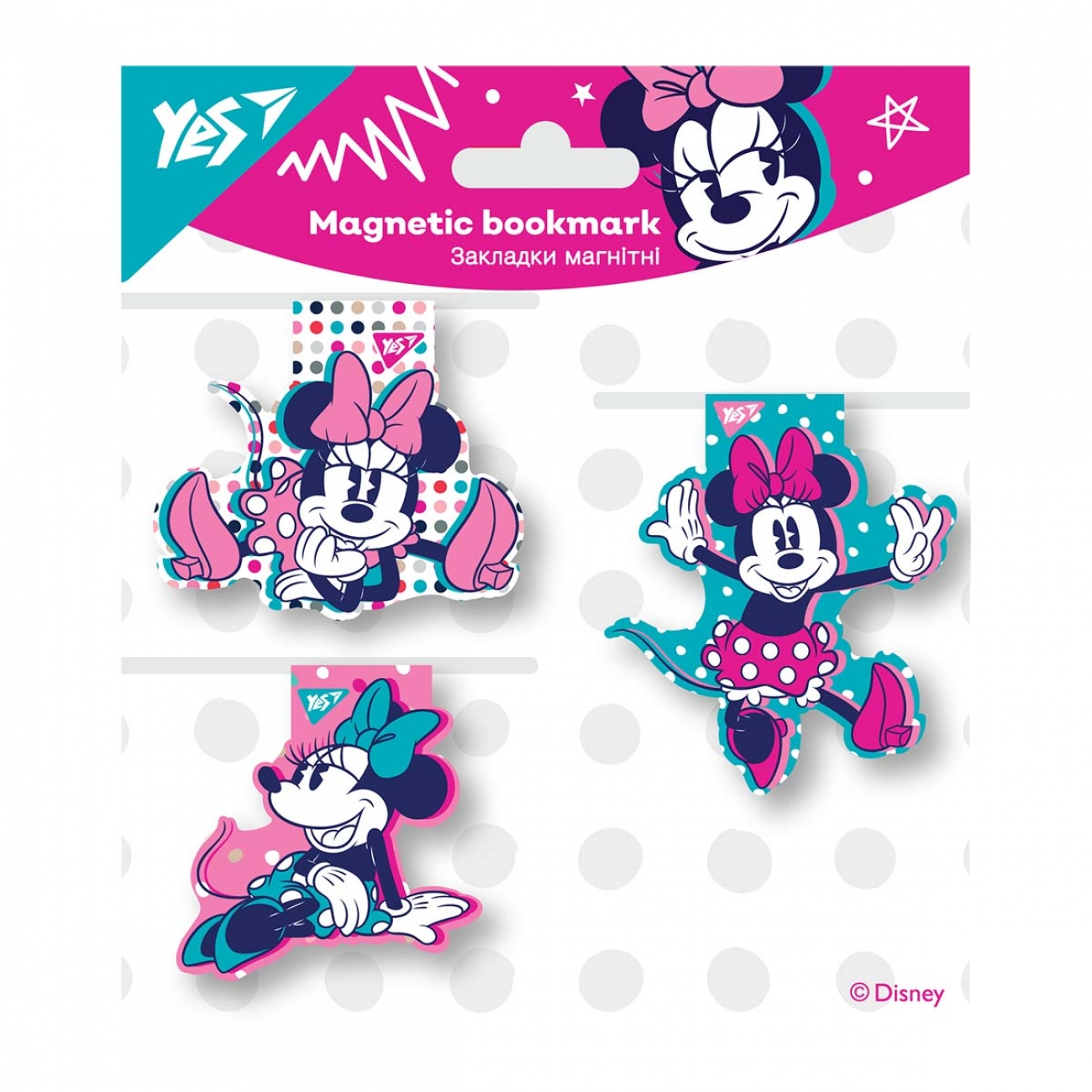 Закладка магнітна Minnie Mouse 3 шт