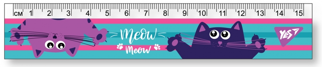 Лінійка пластикова 15см Kittycon