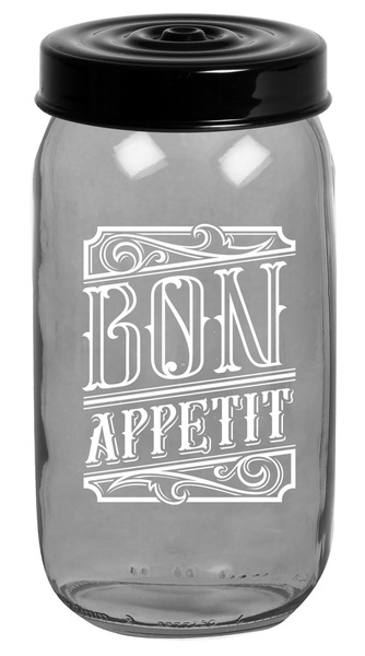 Банка скло «Herevin Transparent Grey» 1л