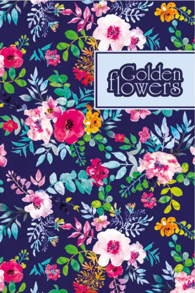 Блокнот А6 40 аркушів «Golden Flowers» violet