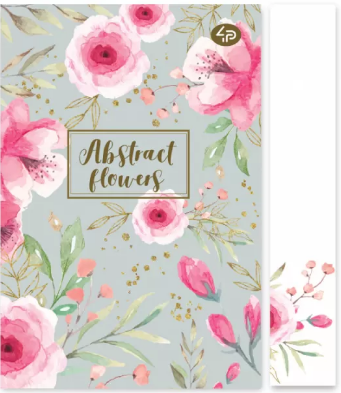 Блокнот А6 «Abstract flowers» green