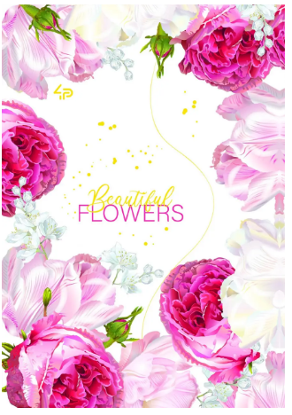 Блокнот А5 48 аркушів клітинка «Spring flowers» rose