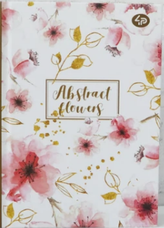 Блокнот А6 48 аркушів б/лінія «Abstract flowers» grey