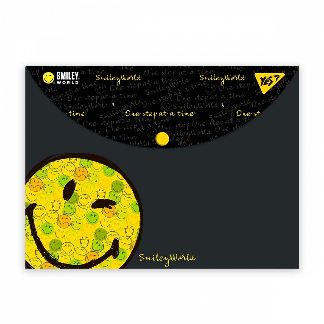 Папка-конверт А4 Smiley World на кнопці