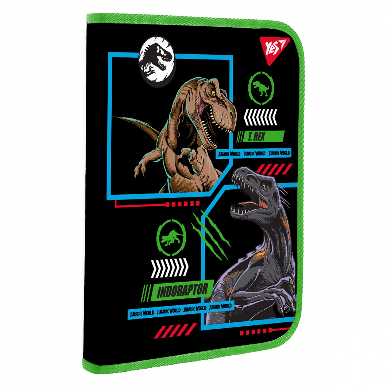 Папка для праці А4 «Jurassic World» на блискавці пластикова, з внутр. кишенею