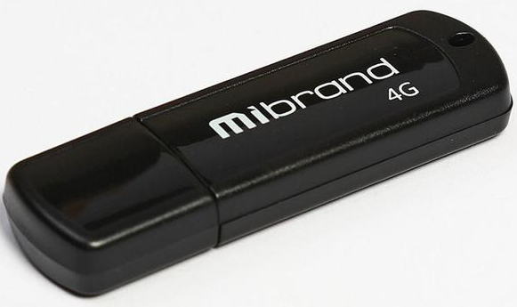 Флеш-пам'ять 4GB Grizzly USB 2.0 black 0627