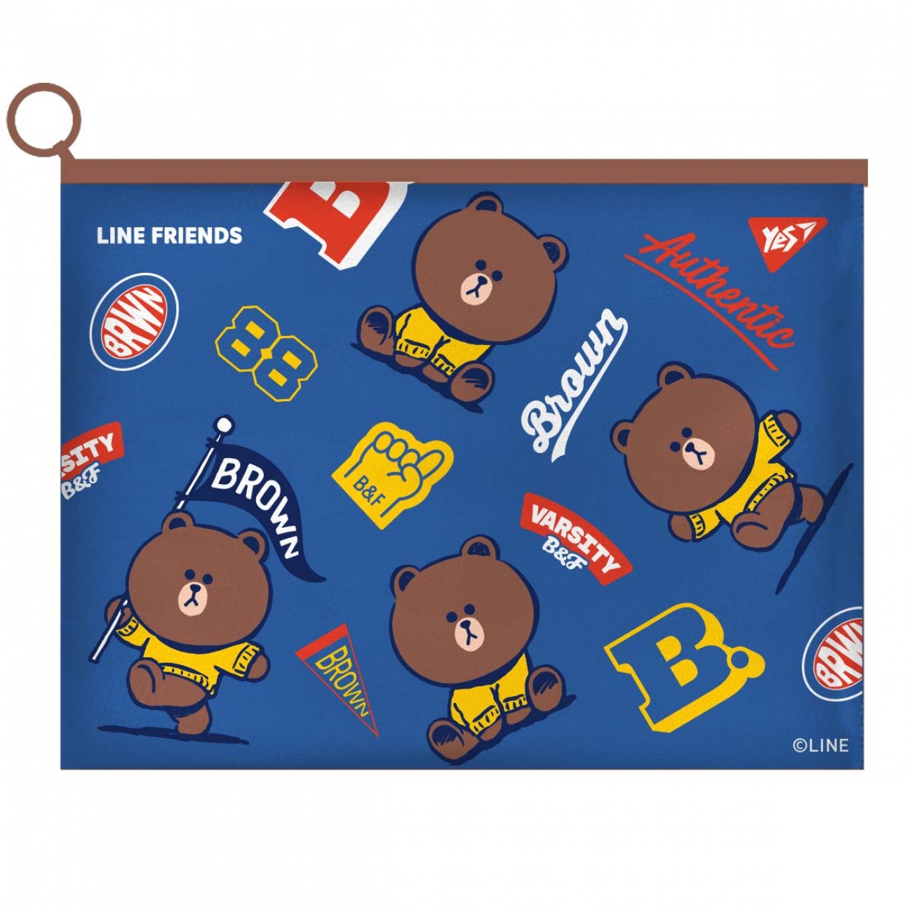 Папка-конверт А4 Line Friends на блискавці