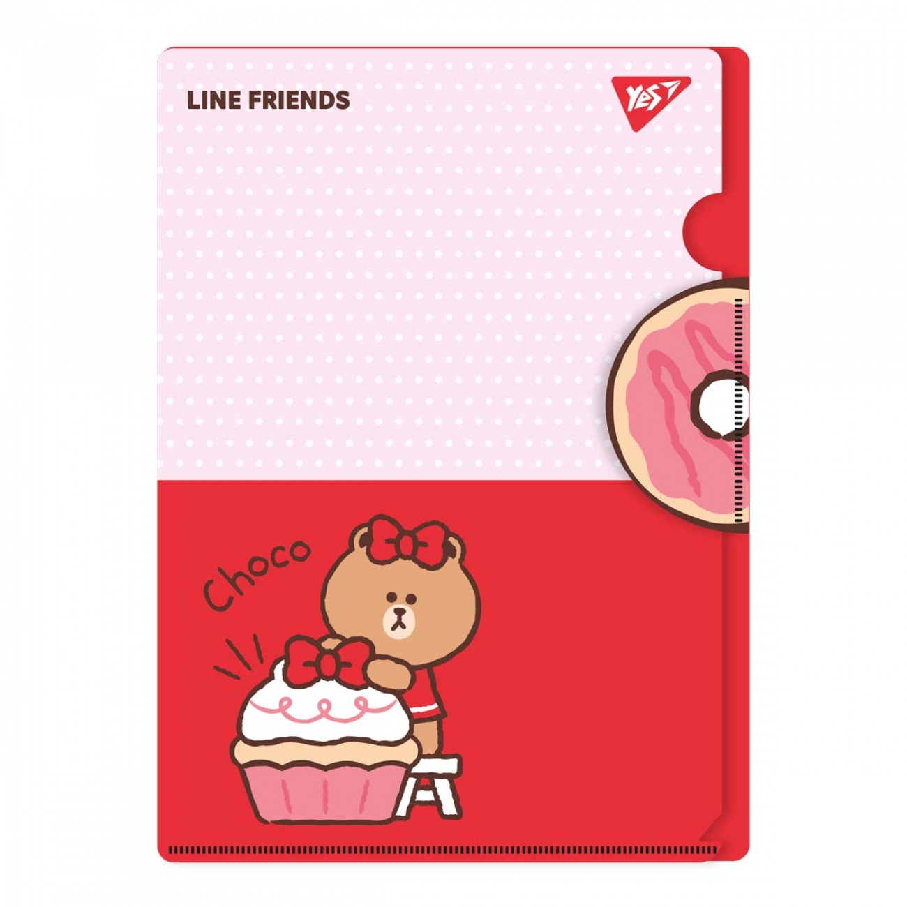 Папка-куточок Line Friends. Choco А4 з клапаном