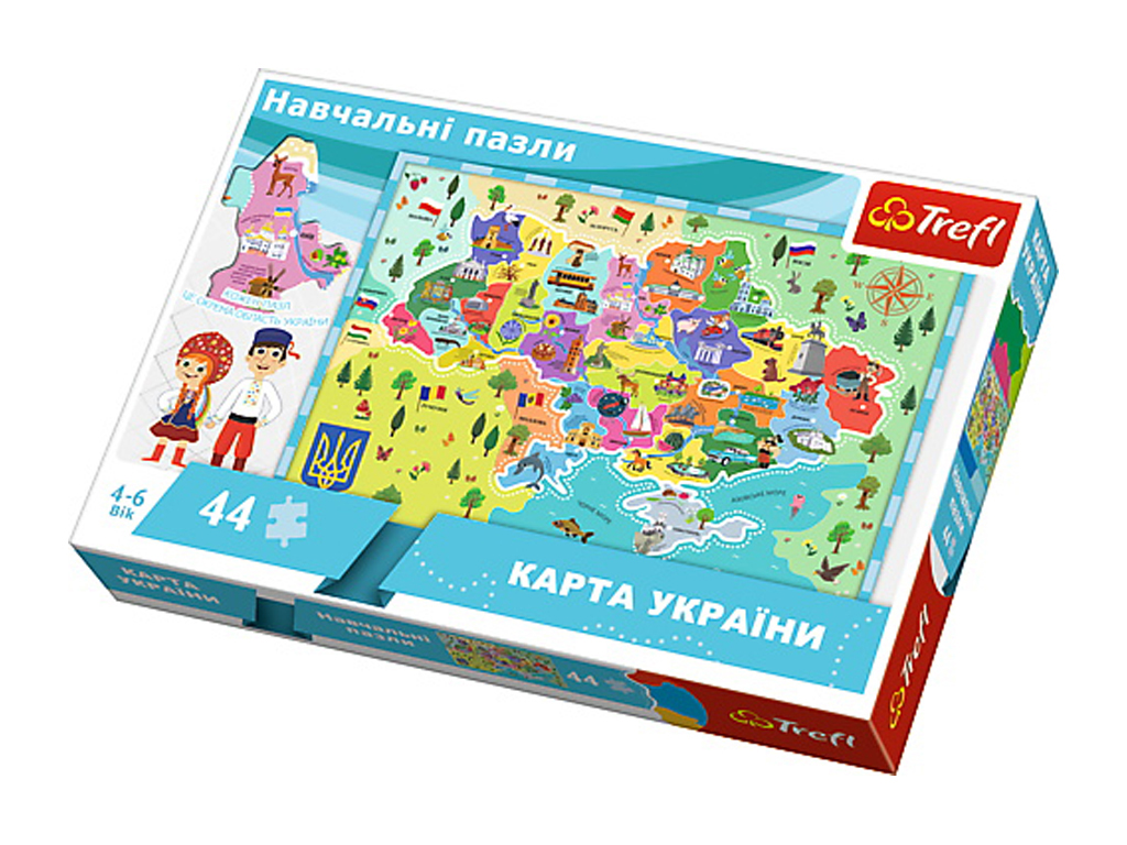 Пазли навч. Карта України. Українська версія