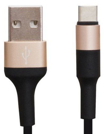 Кабель USB > Type-C X26 1м black/red
