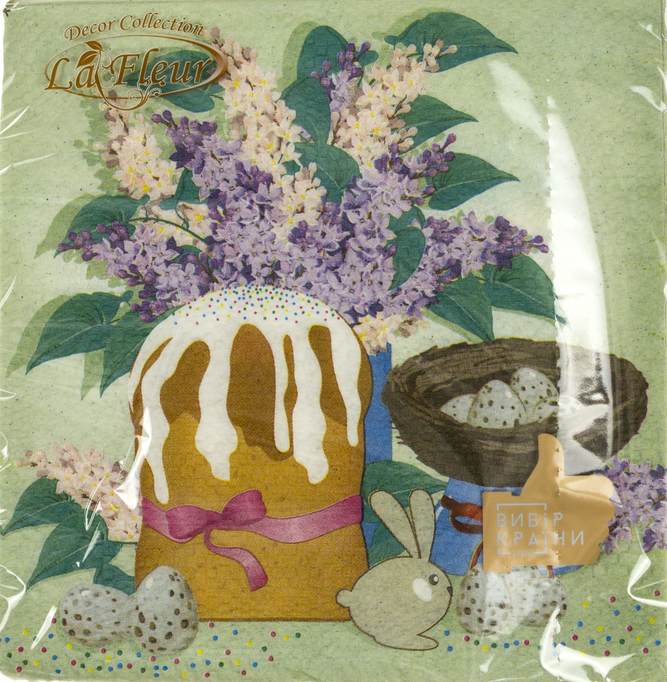 Серветки столові ТМ 2-х шарові (16шт) Бузковий букет