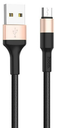 Кабель USB > lightning+microUSB+Type-C X26 1м black/gold