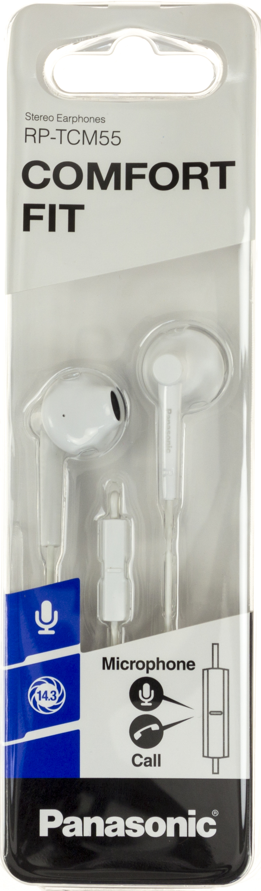 Навушники вставні RP-TCM55GC-W white+мікрофон