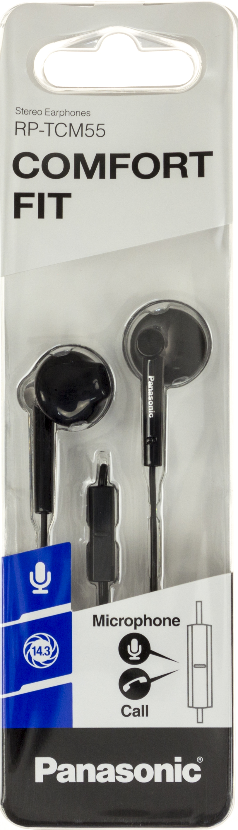 Навушники вставні RP-TCM55GC-K black+мікрофон