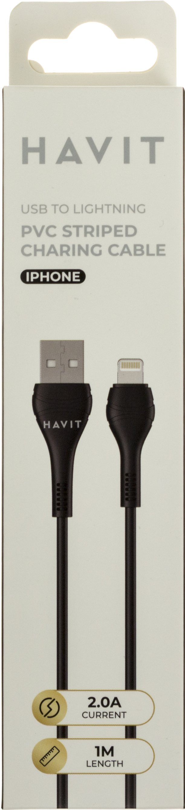 Кабель USB > lightning HV-CB6160 2A 1м black